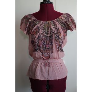 Charlotte Russe Sheer Floral Blouse